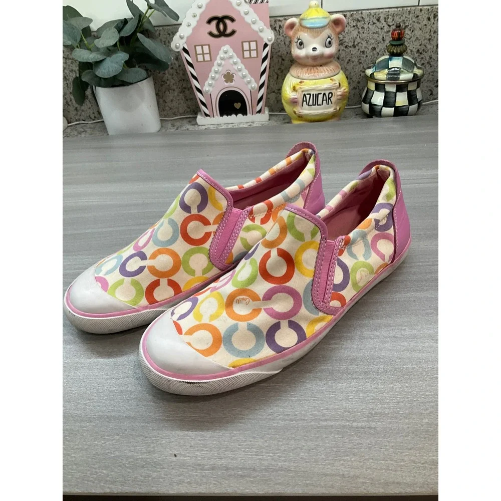 COACH BEALE MULTICOLOR C LOGO MONOGRAM SLIP ON SNEAKER